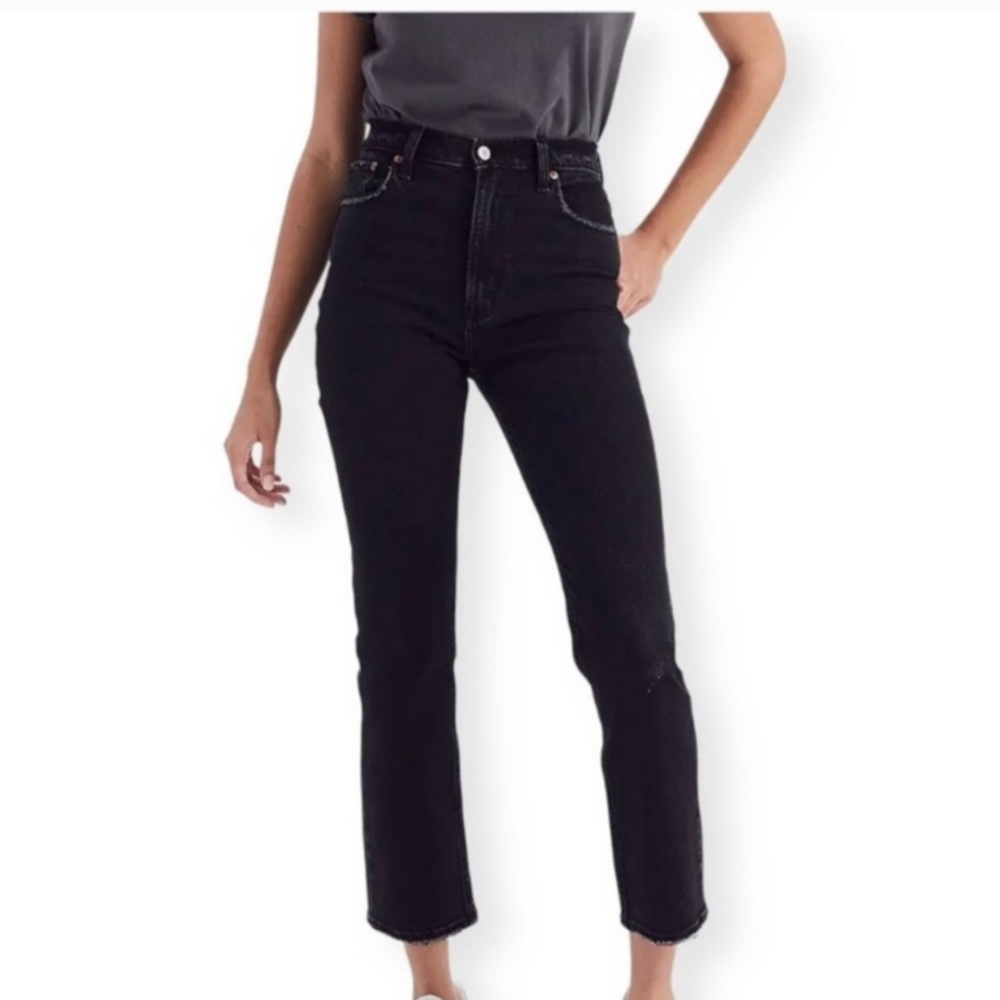 Abercrombie & Fitch The Ankle Straight Ultra High Rise Curve Love Jeans